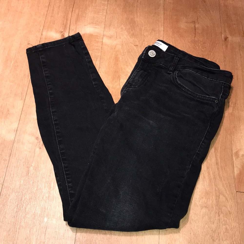 Forever 21 Black Straight Leg Jeans